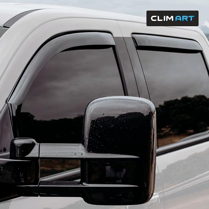 in-Channel Incredibly Durable Rain Guards for Chevrolet (Chevy) Silverado/GMC Sierra 2014-2018 Crew Cab, Truck Accessories, Vent Window Visors, Original Window Deflectors, 4pcs - 614224
