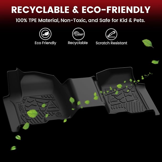 Floor Mats 2019-2026 for Chevy Silverado/GMC Sierra 1500, 2020-2026 2500HD 3500HD, Only Double Cab/Bench Seat (Only Fit with Rear Under-Seat Storage, But Not Fit 2nd Row Plastic Storage)