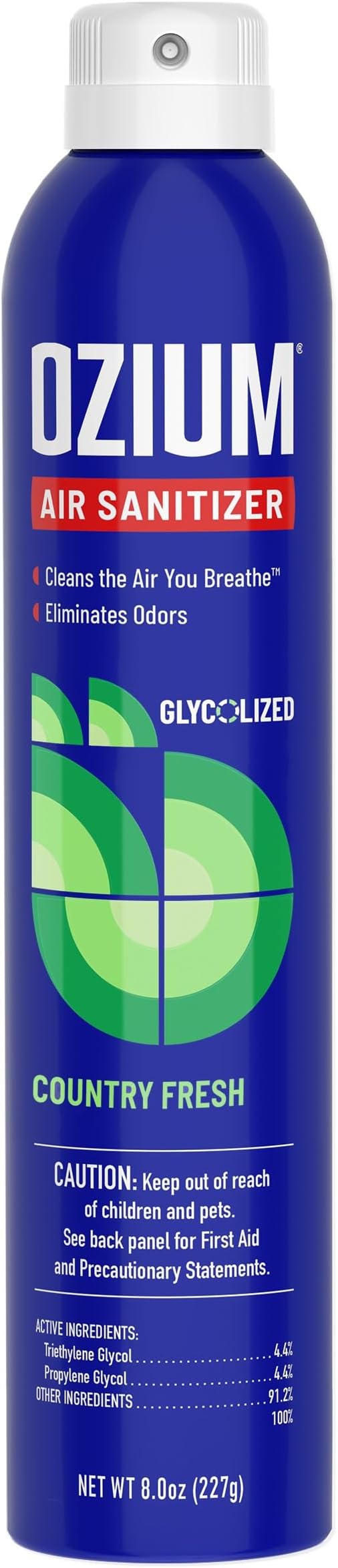 8 Oz. Air Sanitizer & Odor Eliminator for Homes, Cars, Offices and More, Country Fresh, Pack of 1