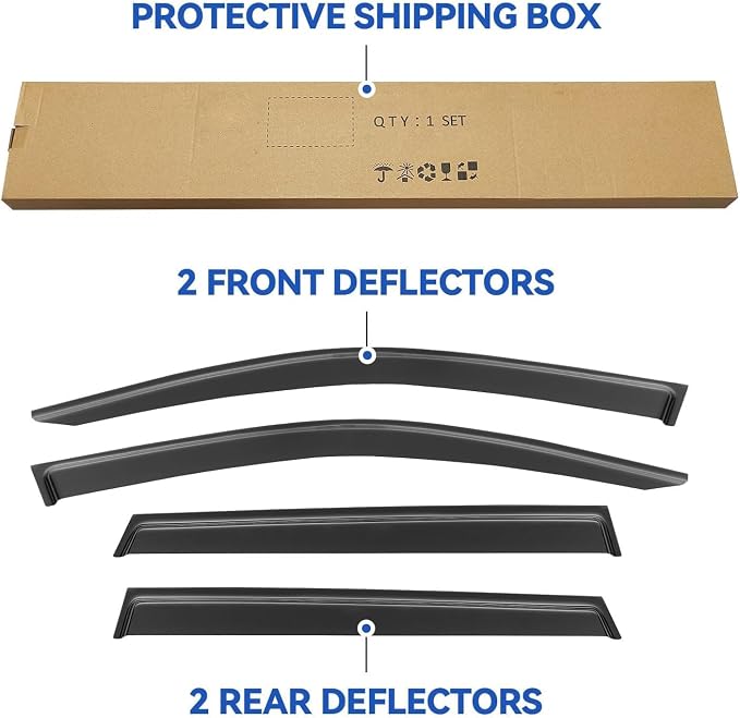 Window Visors Rain Guards for 2022 2023 2024 2025 2026 Toyota Corolla Cross, Out-Channel Window Vent Wind Deflectors Visors Shades for 22 23 24 25 26 Corolla Cross L LE XLE
