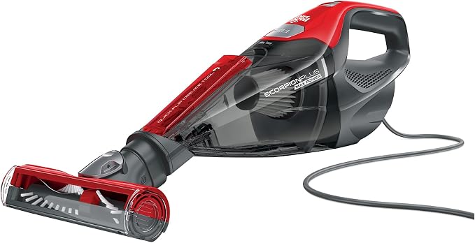 Scorpion Plus Handheld Vacuum Cleaner, Powerful Suction, Lightweight, Includes Pivoting Stair and Upholstery Tool, Crevice Tool, Corded Portable Vacuum Cleaner