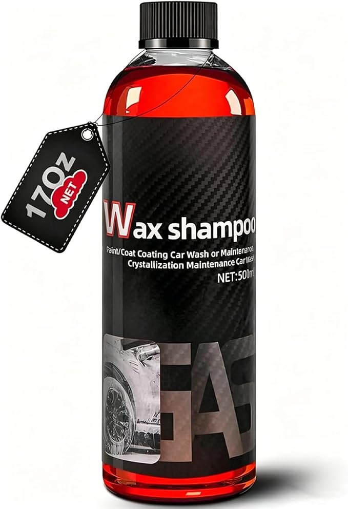 High Foam Car Wash Soap, pH Balanced Car Shampoo for Foam Cannon, Blaster Gun & Bucket - Auto Detailing Shampoo Super Suds Safe on Wax, Sealant, Ceramic, and Clear Coat Finishes-500ml/17fl.oz