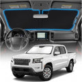 for Nissan Frontier Sun Shade Windshield Cover - Custom Fit Frontier Accessories 2005-2021 Sunshade Foldable UV Protection & Heat Shield Sun Visor Accessories