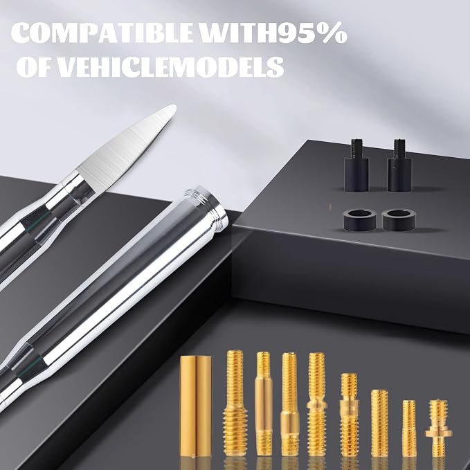 Famobay Chrome Stubby Bullet Antenna Car Truck Antenna Chevy Silverado & GMC Sierra Trucks Heavy Duty Pickup Trucks Accessories（7.8inch Chrome）