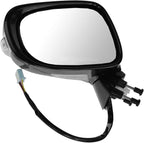 2 Piece Driver and Passenger Side Mirror Assembly Set Electric Adjustment Heated No Memory Black Compatible with 2010-2015 Lexus IS250 IS350 without Luxury Package LX1320114 LX1321114