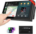 7 Inch Double DIN Car Stereo, Wireless Apple CarPlay & Android Auto, Android 13 Touchscreen Car Radio with GPS Navigation, 2GB+32GB, Steering Wheel Control, No Backup Camera