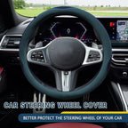 Car Steering Wheel Cover, Steering Wheel Accessories, Universal 15 Inch Microfiber Breathable LCE Silk, Car Accessories Breathable Anti-Slip Protector Universal for SUV Sedan Truck (Blue)