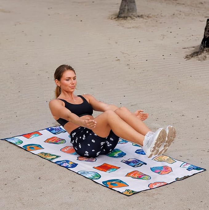 Athletic Running Towel, Full-Sized, Car Seat Cover - Performance Microfiber (National Parks Cream)