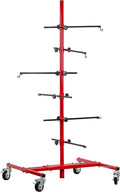 Auto Panel Tree Paint Stand Holder with Adjustable Center Post - Hook Levers Securely Hang Automotive Panels, Doors, Fenders, Bumpers, Car Parts - Auto Body Shop Painting, Save Time & Labor