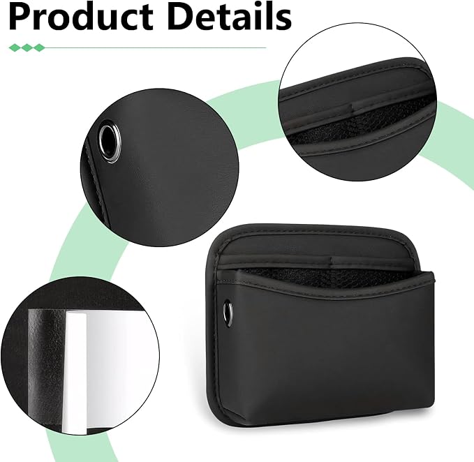 Car Organizer, Car Door Trash Can, Multi-pocket Organizer for Cards Mobile Phones Sunglasses, Portable Multi-position Installation Parts (Black)