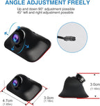 Mini Car Side View Camera/Rear View Camera/Front View Camera | 3-In-1 Car Camera, Rotatable Lens, Paste-On Installation, Flip Image,Mini Size