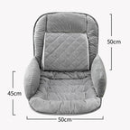 USB Heated Seat Pad Cushion for Office Chair | 3 Heat Levels,Time Setting | Large Heating Area Heated Seat Pad Cover with Lumbar support for Home & Office, Wheelchair(Blue-Gray)