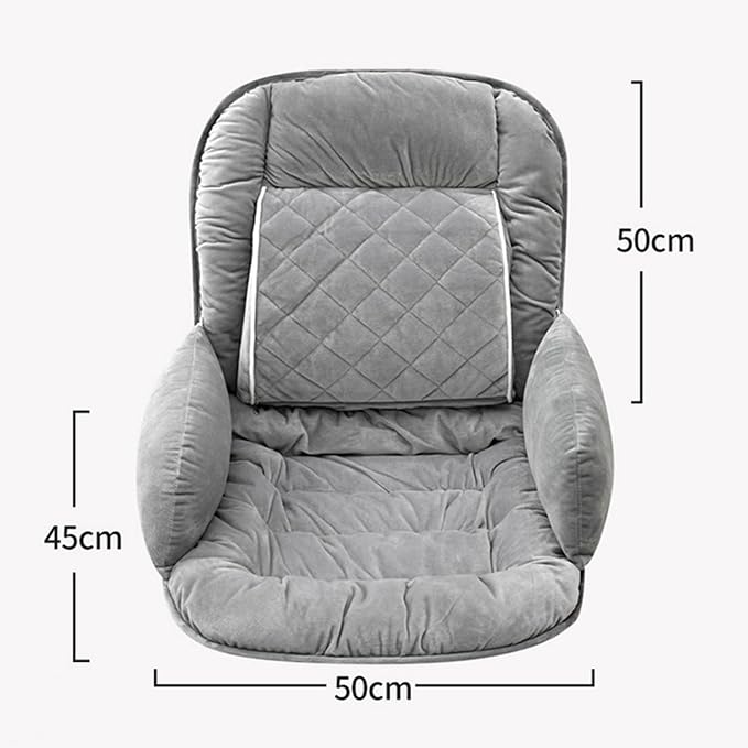 USB Heated Seat Pad Cushion for Office Chair | 3 Heat Levels, Time Setting | Large Heating Area Heated Seat Pad Cover with Lumbar Support for Home & Office, Wheelchair(Brown)