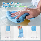 Blue Microfiber Cleaning Cloth 20 Pack 11.5 x 11.5 inch Microfiber Towels for Cars Ultra Absorbent Car Washing Cloth Lint Free Streak Free Cleaning Rags for Car, Kitchen Window