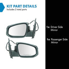 2 Piece Driver and Passenger Side Mirror Assembly Set Electric Adjustment Heated No Memory Chrome Compatible with 2016-2023 Toyota Tacoma With Turn Signal TO1320349 TO1320353 TO1321349 TO1321353