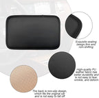 Leather Center Console Cushion Pad, 11.4"x7.4" Waterproof Armrest Seat Box Cover Fit for Most Cars, Vehicles, SUVs, Comfort, Car Interior Protection Accessories (Black/Skin)