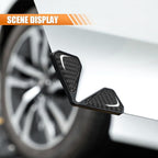 2PCS Car Door Protector Edge Guards for Door Corner, Carbon Fiber Anti-Collision Front Doors Corner Protector Self-Adhesive Sticker, Universal Vehicle Decoration Accessories (Black)