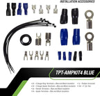 Timpano Amplifier Wiring Kit - 4 Gauge Amp Kit 2000 Watts Car Amplifier Installation CCA Cables Kit – 150 Amp Fuse Single Amp TPT-AMPKIT4 Blue