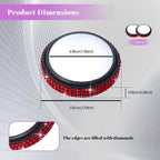 2PCS Blind Spot Mirrors, Convex Car Mirror, 2" Round HD Glass Convex Rear View Mirrors with Frame, 360 Degree Wide Angle Side Rear View Accessories Universal for Most Sedans SUVs Trucks (Red)