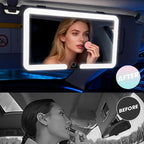 Universal Car Sun Visor Vanity Mirror with LED Lights & Touch Dimming | Car vanity mirror,Car makeup mirror, Makeup mirror for car, Rechargeable Vanity Mirror for Women,3 Color Modes,Car Mirror