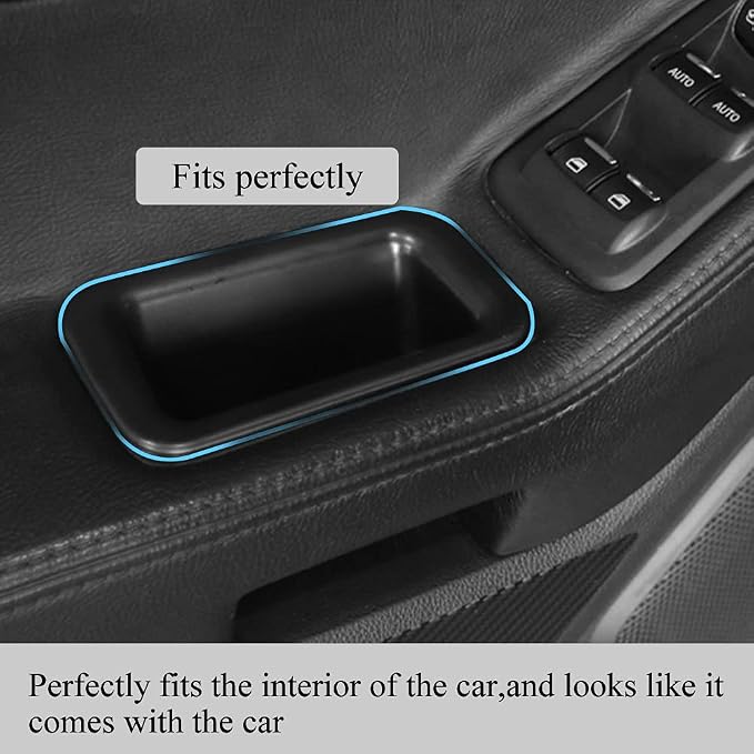 Front Row Door Organizer Compatible with Ford Explorer 2011 2012 2013 2014 2015 Armrest Storage Tray Phone Container Handle Pocket ABS Tray Insert Glove Pallet