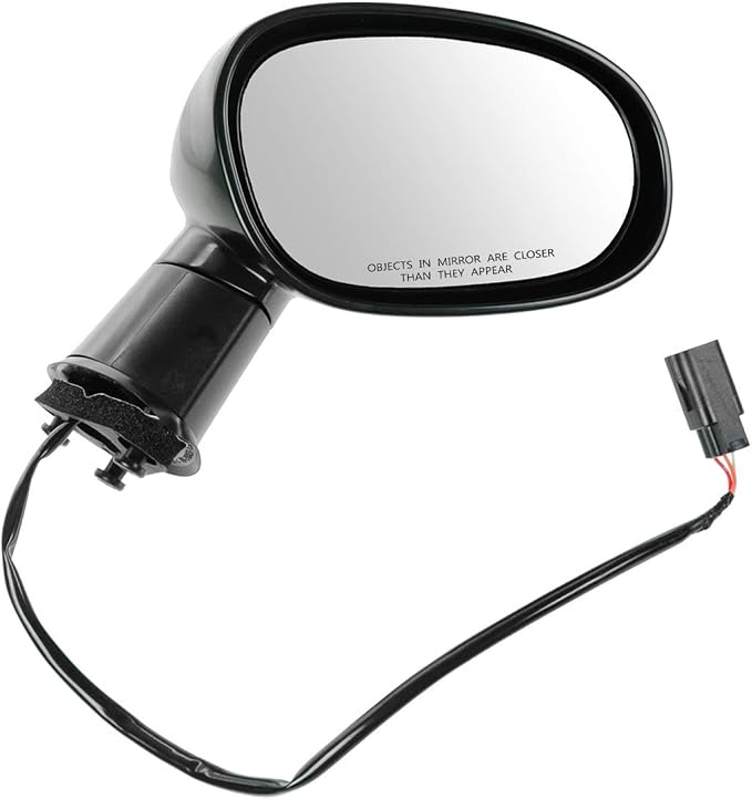 Passenger Side Mirror Assembly Electric Adjustment Non-Heated No Memory Black Compatible with 2008-2013 Dodge Challenger CH1321310
