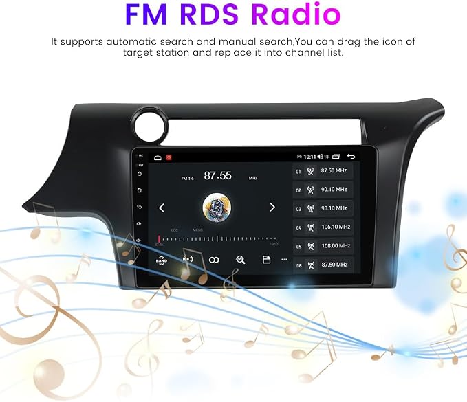 Car Radio for Scion tC 2011 2012 2013 2014 2015 2016 2GB RAM 64GB ROM, 9 Inch Touchscreen Stereo Head Unit Wireless Car-Play Android Auto Blue-Tooth GPS Navi WiFi FM SWC RDS Blue-Tooth WiFi | 9 Inch Stereo Wireless Car-Play Android Auto Blue-To...