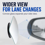 Blind Spot Mirrors - 2 Pack Fan HD Glass Frameless Convex Rear View Mirror with Wide Angle Adjustable Stick for Cars, Trucks, And Motorcycles Stuff Rearview Mirror Accessories Decor