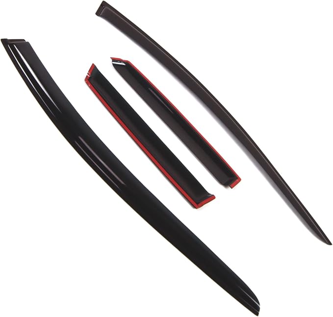WD2-310 Dark Smoke 4 Pcs Set Window Visor (Outside Mount) Deflector Rain Guard Compatible with 2007-2011 Mazda CX-7