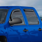 Goodyear Shatterproof in-Channel Window Deflectors for Chevrolet (Chevy) Silverado 1500 2007-2013 Crew Cab, Rain Guards, Window Visors for Cars, Vent Deflector, Car Accessories, 4 pcs - GY008405