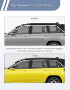 in-Channel Window Rain Guard for Fit for Jeep Grand Cherokee 5 Seats(Not for L 7 Seats) 2022-2025 Rain Guards Side Window Visors low profile Vent Visor Window Deflectors Vent Shades Accessories