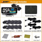 Car Parking Sensors Kit Reverse Radar parktronic System Auto Electronics Vehicle Backup Assistant Reverse 8 Sensor (Matte Black)