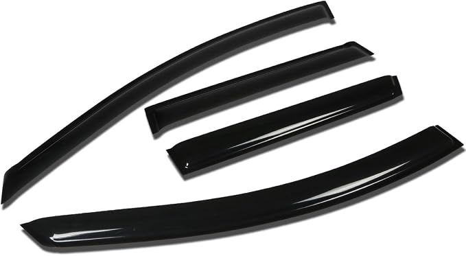 4Pcs Tape-On Window Visor Compatible with 2009 2010 2011 2012 2013 2014 Nissan Murano 2009-2014, Deflector Rain Guard, Acrylic Black