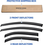 Window Visors Rain Guards for 2012-2017 Kia Rio Hatchback, Out-Channel Window Vent Wind Deflectors Visors Shades for 12-17 Kia Rio (Not for Sedan)