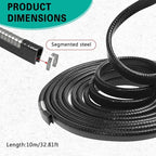 33ft (10m) Car Door Edge Guards, Car Door Protector, No-Glue Required Rubber Seal U Shape Automotive Door Entry Guard, Auto Door Edge Molding Protection for Most Vehicles (Black, 33Ft)