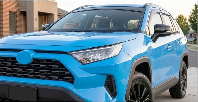 2019-2025 Tape-On Rain Guards Side Window Deflector Visors for Toyota Rav4 LE XLE SE XSE Hybrid Premium Limited 2020 2021 2022 2023 2024