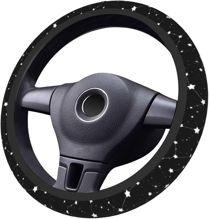 Constellation Stars Galaxy Steering Wheel Covers Non Slip Neoprene Steering Wheel Protector Cover Universal 15 Inch for Men Women Car Truck
