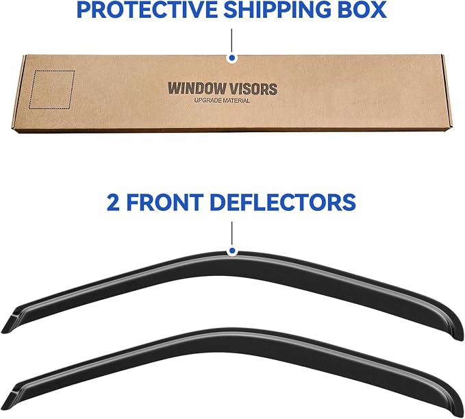 Window Visors Rain Guards for 2000-2006 Toyota Tundra Access Cab, Out-Channel Window Vent Wind Deflectors Visors Shades for 00-06 Tundra Regular Cab, for 2 Front Doors