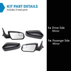 Driver and Passenger Side Mirror Assembly Set Power Smooth Paint to Match Foldaway Compatible with 2011-2012 Ford Mustang