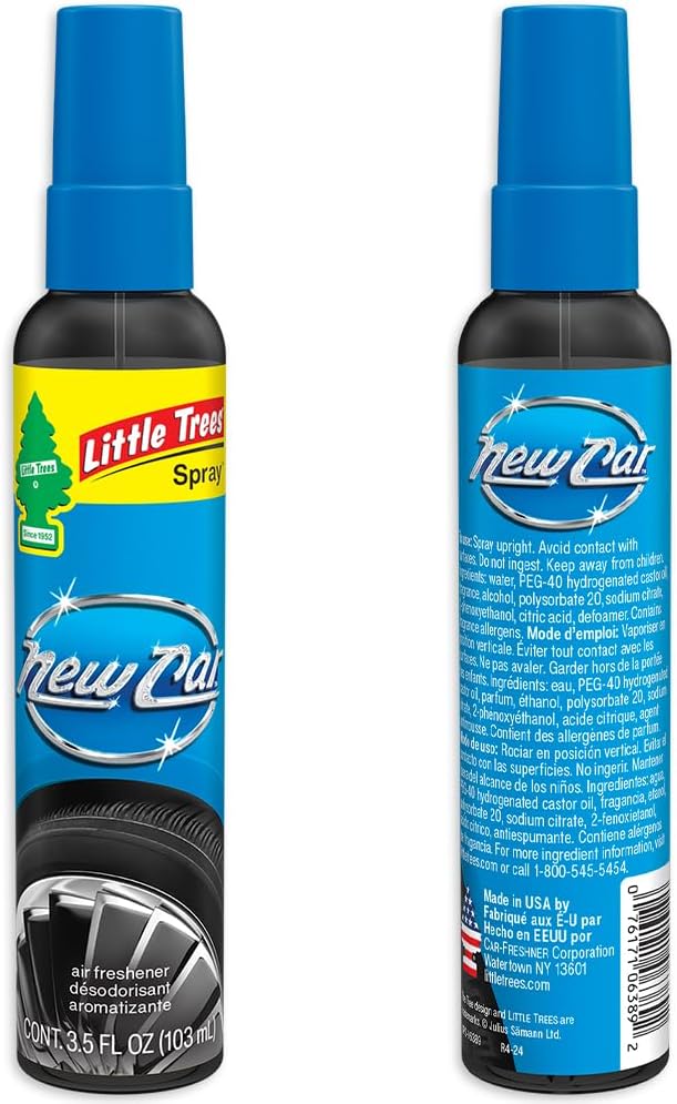 Car Air Freshener | Spray Provides a Long-Lasting Scent for Auto or Home | On-the-go Freshness | New Car Scent, 6 Air Fresheners