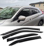 Outside Window Visors Rain Guards Vent Deflectors Compatible with Mitsubishi Eclipse Cross 2018-2025 2026, Window Vent Sun Visor Deflector 4pcs SmokeTinted
