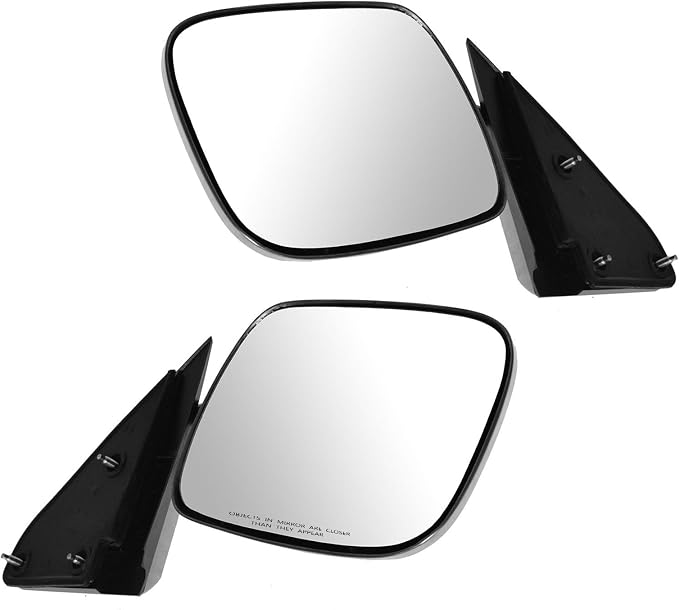 2 Piece Driver and Passenger Side Mirror Assembly Set Manual Adjustment No Heat No Memory Stainless Steel Compatible with 1988-1999 Chevy GMC C/K1500 1988-2000 C/K2500 C/K3500 1992-1999 Suburban