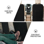 ERINGOGO 2pcs Car Kick Mats Back Seat Protector for Black Auto Seat Back Anti-kick Pad for Safety in Cars