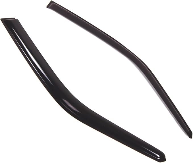 WD2-456 Dark Smoke 2 Pcs Set Window Visor (Outside Mount) Deflector Rain Guard Compatible with 1995-1999 Toyota Tercel