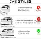 in-Channel Rain Guards Window Visors Side Wind Deflectors Vent Guard Shade for Ford F-150 SuperCrew/Crew Cab 2009-2014,Sun 194155,in Channel 4-Pieces Set