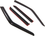 WD2-342 Dark Smoke 4 Pcs Set Window Visor (Outside Mount) Deflector Rain Guard Compatible with 2011-2017 Nissan Juke