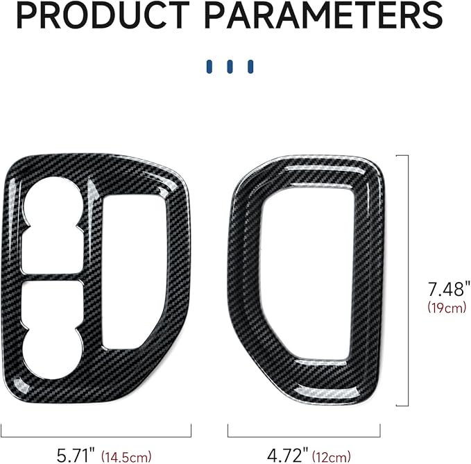 Car Dashboard Side Air Vent AC Outlet Trim ABS Carbon Fiber Interior Decal Cover for 2019-2025 Chevy Silverado/GMC Sierra 1500 | for 2020-2025 Silverado/Sierra 2500 3500 HD Accessories (Style B)