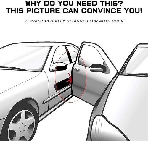16.4 Ft(5M) Car Door Edge Guards U Shape Edge Trim Rubber Seal Protector Car Door Protector Car Protection Door Edge Anti-Collision Rubber Clips Fit for Most Car