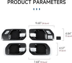 Car ABS Carbon Fiber Inner Door Handle Cover Interior Trim Decal for 2019-2025 Chevy Silverado | for 2019-2021 GMC Sierra 1500 2500 3500 HD Accessories （4 Door