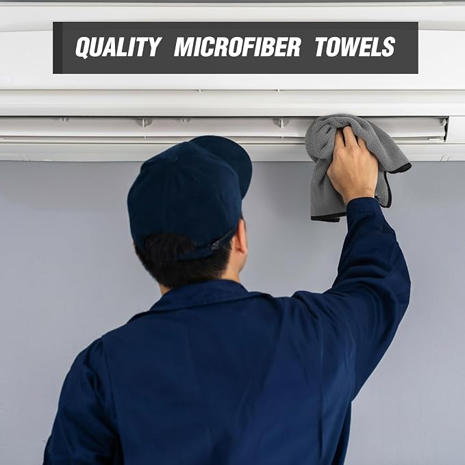 18 Pcs Gray Microfiber Towels: 16"x16" Microfiber Drying Towels Bulk Micro Fiber Car Cleaning Cloth for Cars Drying Washing Polishing Cleaning Household Supplies